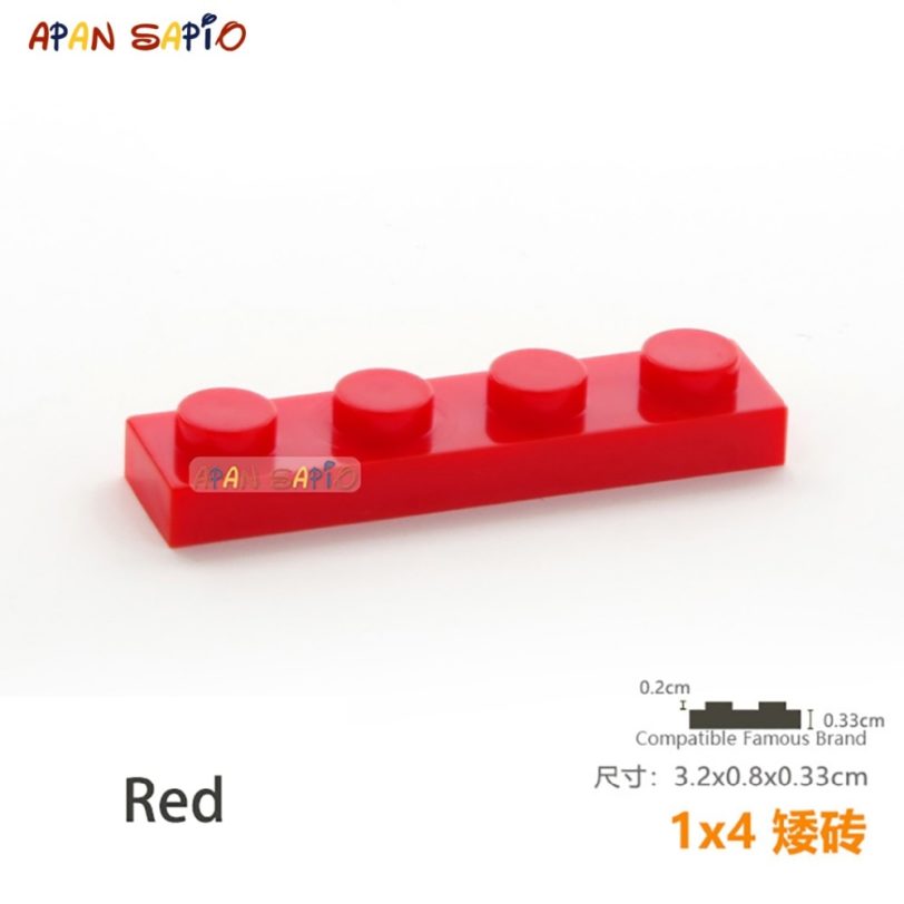 30pcs/lot DIY Blocks Building Bricks Thin 1X4 Educational Assemblage Construction Toys for Children Size Compatible With 3710 - Image 3