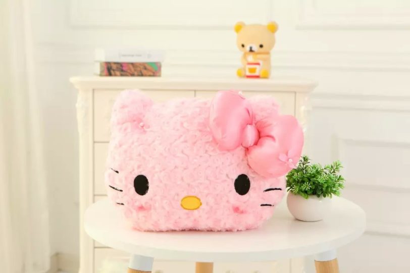 35cm pillow/100*160cm blanket KT melody plush toy Decoration pillow KT cat doll girl bed sleeping doll pillow birthday gift - Image 2