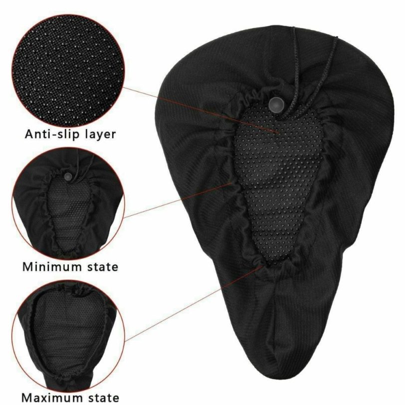 3D Soft Thickened Bicycle Seat Breathable Bicycle Saddle Seat Cover Comfortable Foam Seat Mountain Bike Cycling Pad Cushion Cove - Image 3