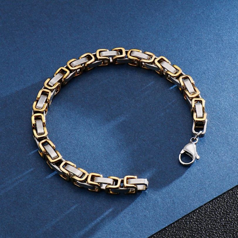 4/6/8mm Width Dubai Chain Bracelet Men Stainless Steel Colorful Male Casual Hand Jewelry - Image 6