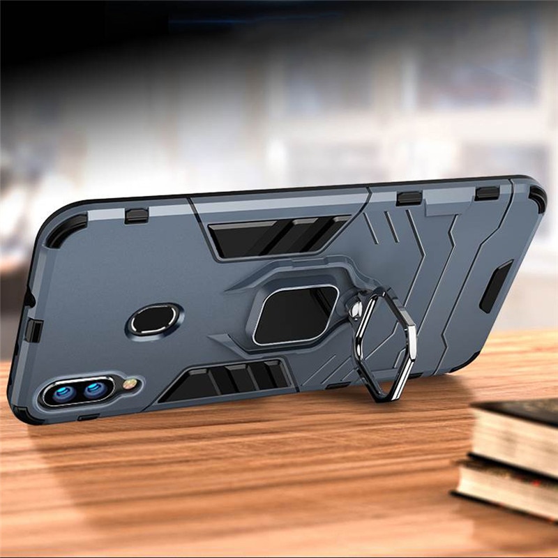 4 in 1 Case For Samsung Galaxy A40 A30 A20 Case Armor Cover Finger Ring Holder