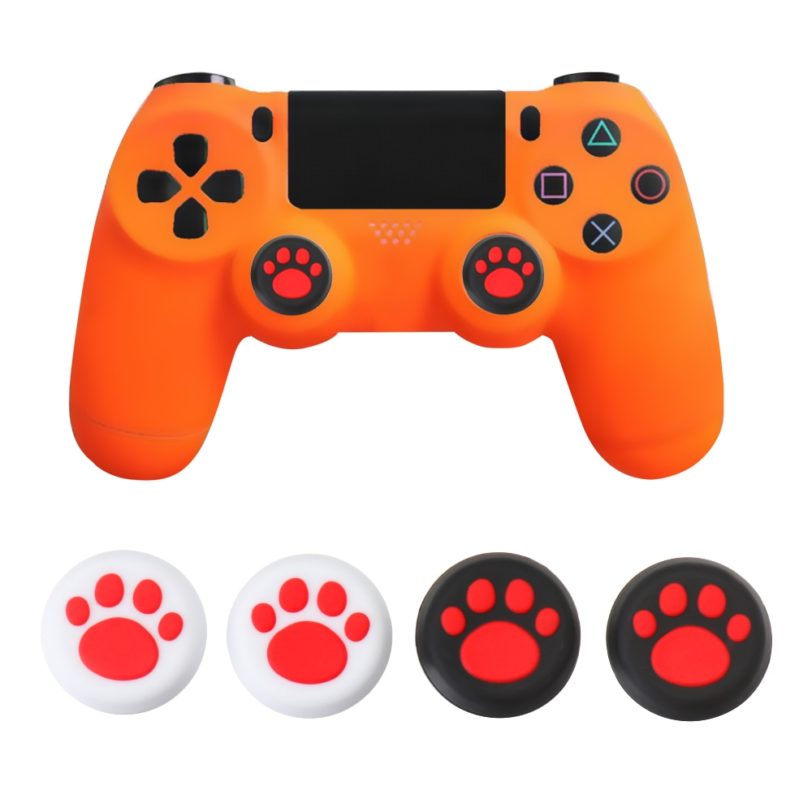 4 pcs Cute Silicone Thumb Sticks Grips for Sony PlayStation 4 PS4/PS5 Slim Pro Controller Caps Cover for XBox One X S - Image 2