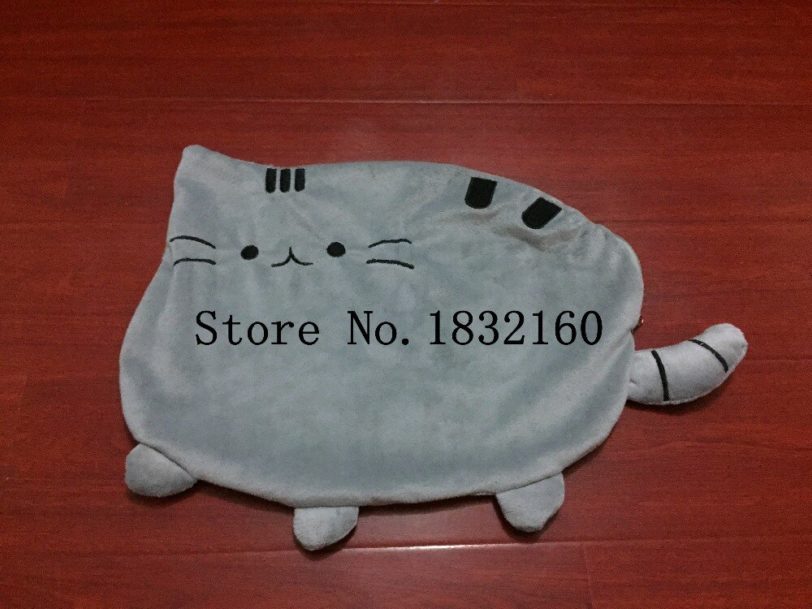 40*30cm Kawaii Cat Pillow With Zipper Only Skin Without PP Cotton Biscuits Plush Animal Doll Toys Big Cushion Cover Peluche Gift - Image 3