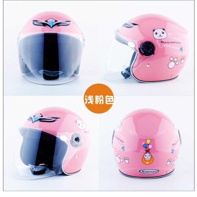 48-52cm Children Love Kids Helmet With Cartoon Pattern New Motorcycle Children Helmet Motorcycle Open Face Helmet Kids Helmet - Image 2