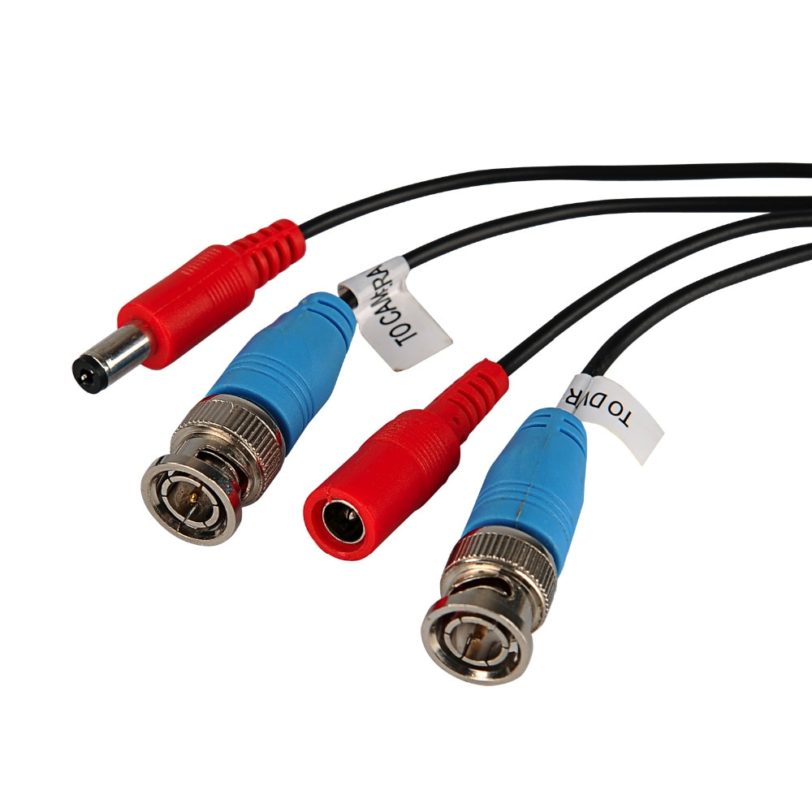 4PCS 30m/100ft BNC&DC Plug Video Power Cable with 1pcs 4-in-1 power splitter cable for AHD Video Surveillance System Accessories - Image 4