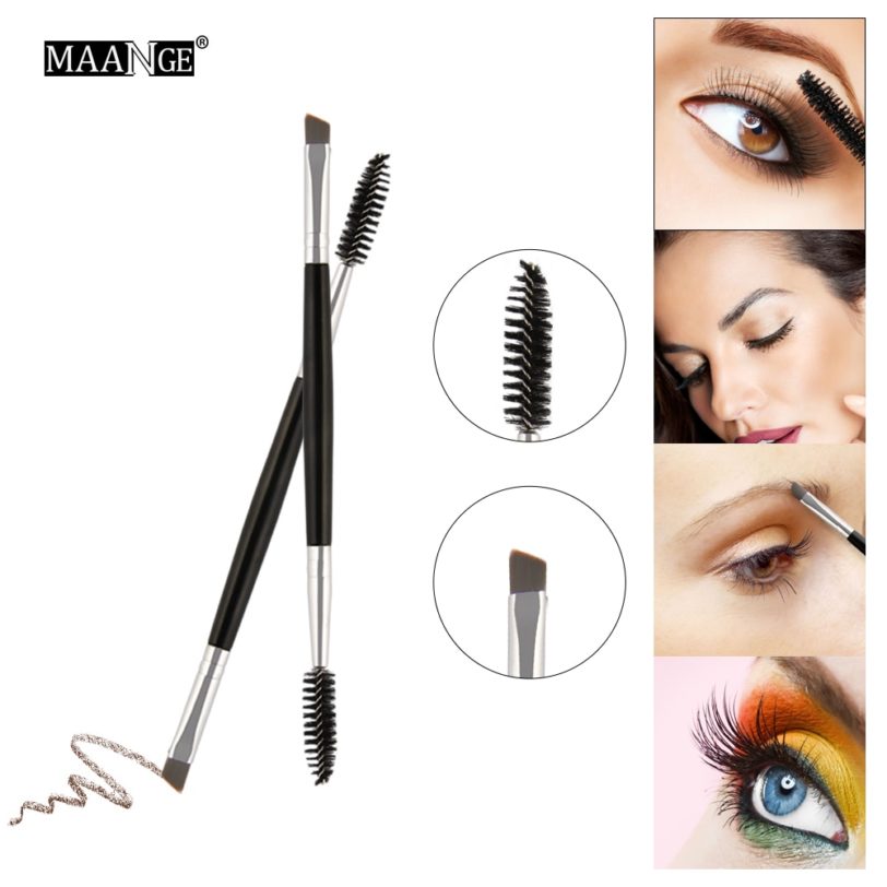 4Pcs Quality Double Ended Eyes Makeup Brush Eyebrow Powder Eyelash Brushes Eye Mascara Cosmetic Beauty Make Up Brush Comb Tools - Image 2