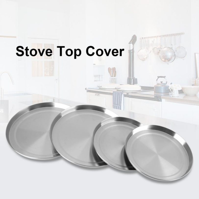 4Pcs/Set Stainless Steel Stove Top Burner Covers Round Barbecue Grill Gas Burner Protective Cover Kitchen Cooker Cover - Image 4