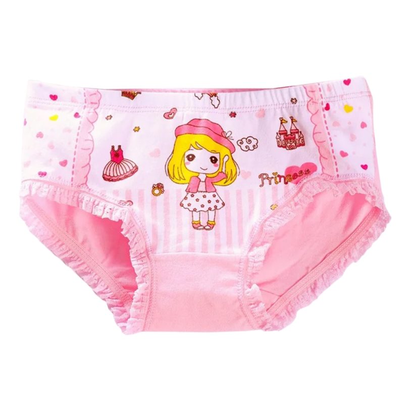 4pcs Pack Princess Series Kids Comfy Cotton Underwear Little Girls Assorted Briefs Cute Panties 3 11