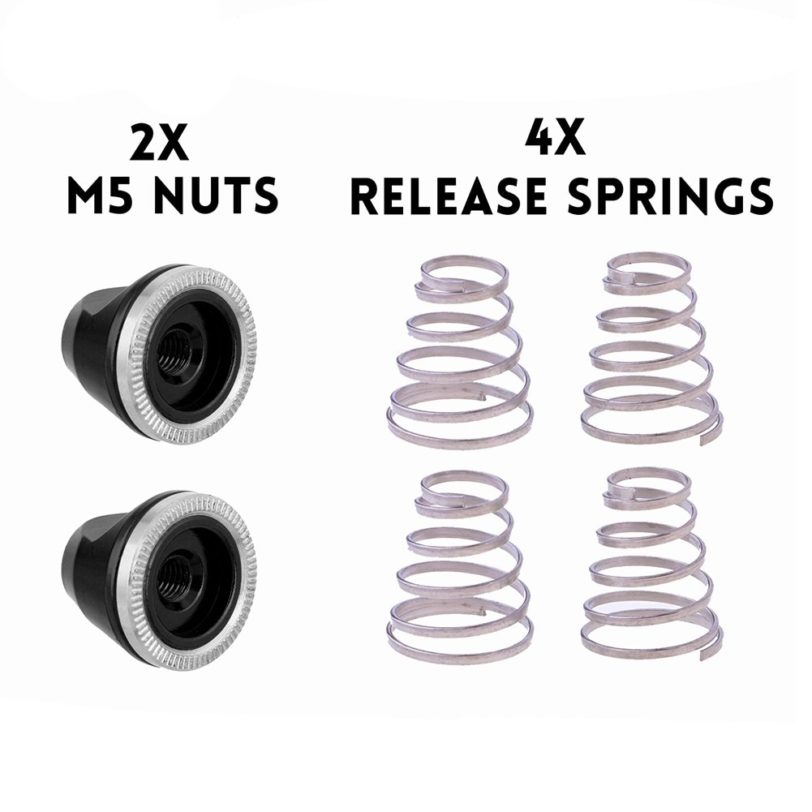 4pcs Quick Release Bike Wheel Skewer Hubs Spring 2pcs M5 QR Screw Cap Nut Axle Bolt Mountain Anti-slip Bike Parts Accessories - Image 2