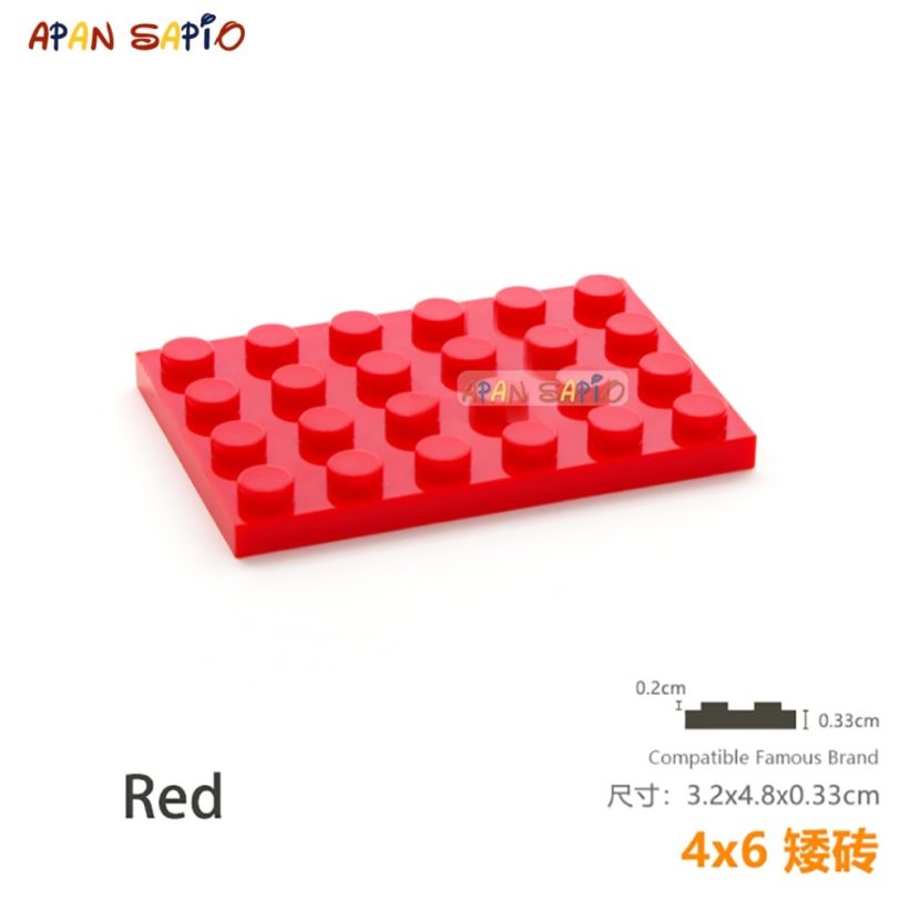 5pcs/lot DIY Blocks Building Bricks Thin 4X6 Educational Assemblage Construction Toys for Children Size Compatible With Brand - Image 2