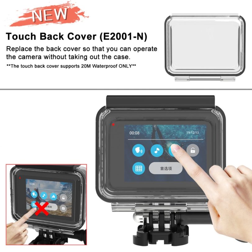 60m Waterproof Case for GoPro Hero 8 Black Underwater Dive Housing Protective Diving Cover Mount for Go Pro 8 Camera Accessories - Image 2