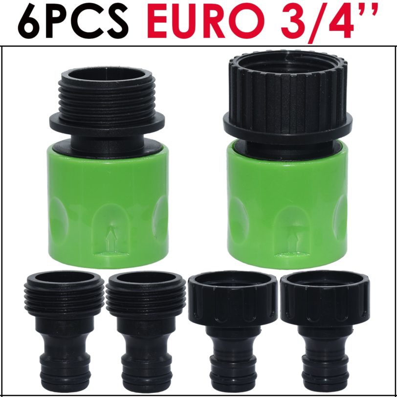 6PCS 3/4 Inch Thread Quick Connector Adapter Male Female USA NPT Plug Coupling Hose Repair Drip Irrigation Nipple Garden Tools - Image 3