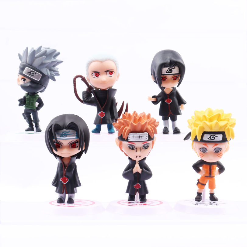 6Pcs Naruto Doll Kawaii Action Figure Anime Figure Anime Children's Gifts Naruto Sasuke - Image 5