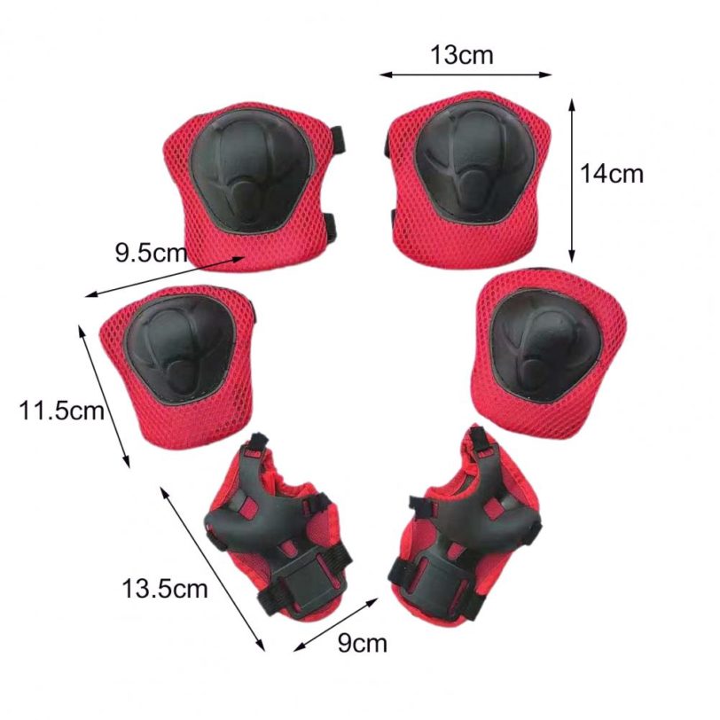 6Pcs Set Kid Protective Gear Breathable Sponge Shock absorbent Skating Protective Gear for Ice Skating 2