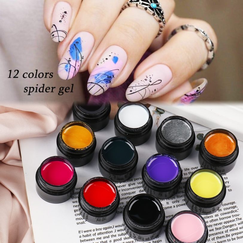 6ml Spider Web Gel Polish Nail Art Design Black UV Painting Gel Silk Lines Varnishes For Manicure DIY Drawing Decoration GL1615 - Image 5