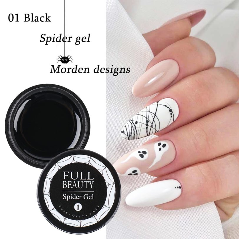 6ml Spider Web Gel Polish Nail Art Design Black UV Painting Gel Silk Lines Varnishes For Manicure DIY Drawing Decoration GL1615 - Image 2