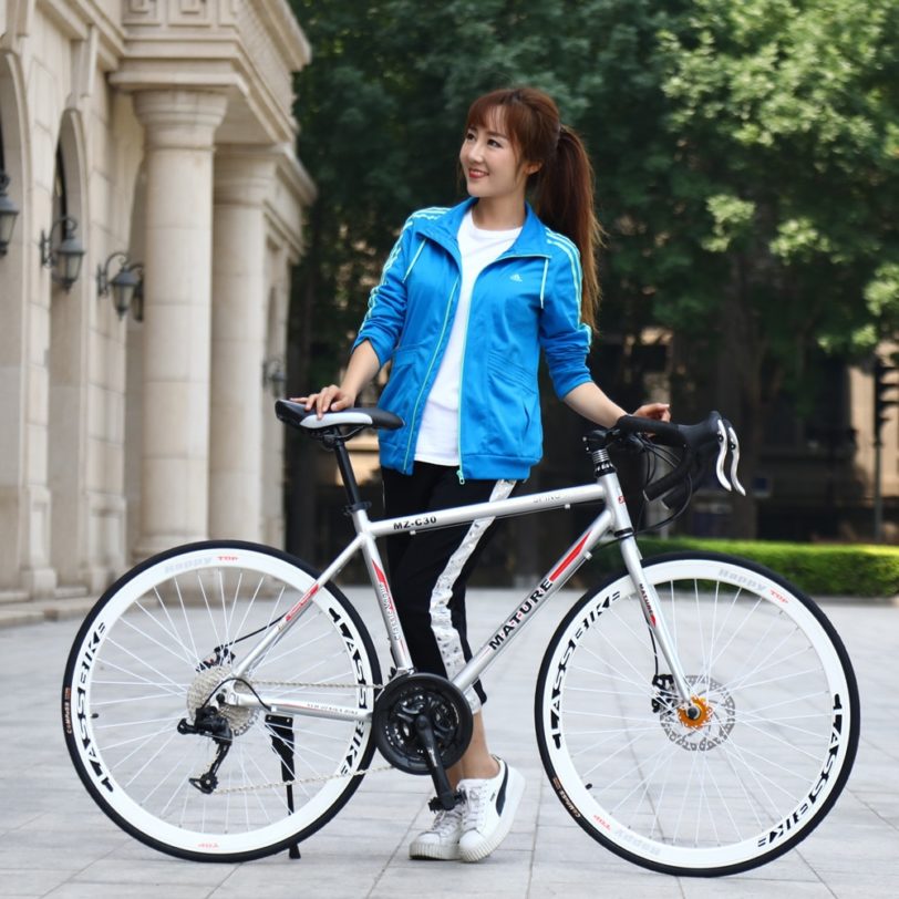 700c Aluminum Alloy Frame Road Bike 21 27 and 30 Speed Variable Speed Bicycle Double Disc