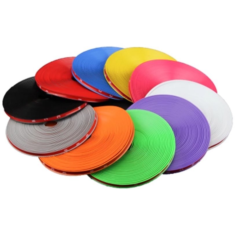 8M / Roll Rim Blades Car Vehicle Color Wheel Rims Protectors Decor Strip Tire Guard Line Rubber Mounding Trim Tire Guard Line - Image 5