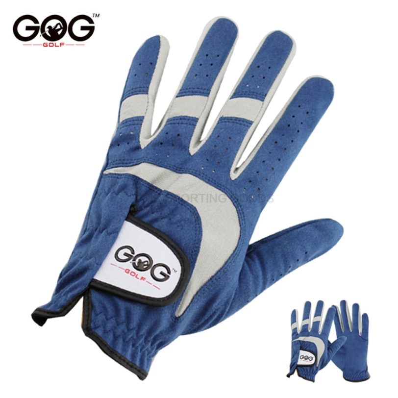 8pcs Golf gloves Men left right Blue GOG Soft Fabric Breathabal Gloves Wear On Left Hand Sports glove Brand new Free Shipping - Image 2