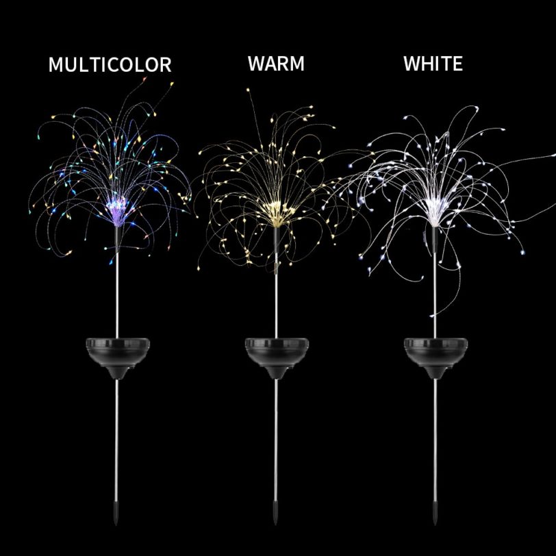 90/150 LEDs Outdoor Solar Fireworks Lights Waterproof Flash String Light For Lawn Garden Patio Christmas Holiday Decoration - Image 4