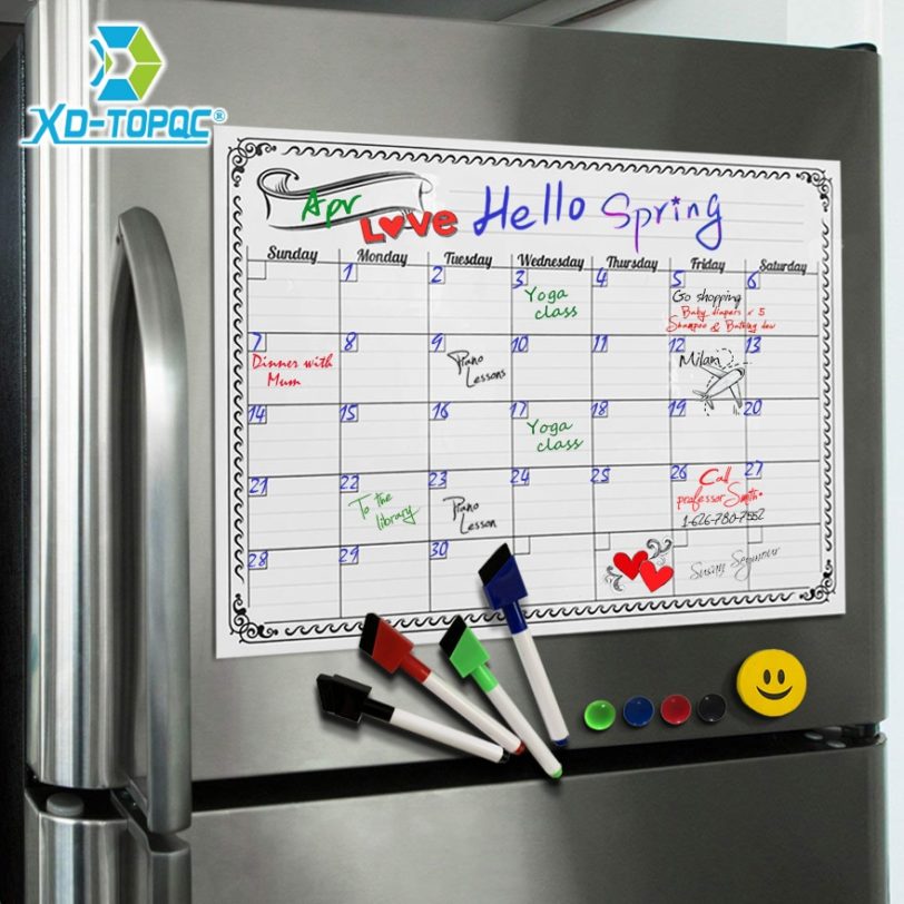 A3 Magnetic Weekly & Monthly Planner Whiteboard Fridge Magnet Flexible Daily Message Drawing Refrigerator Bulletin White Board - Image 2