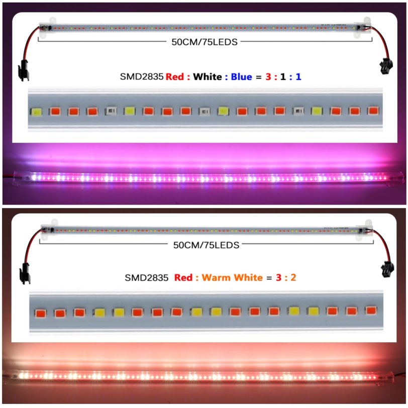 AC220V LED Grow Light 75leds LED Plant Light Bar Full Spectrum Phyto Lamp For Indoor Plants Veg Flowers Hydroponics System - Image 2