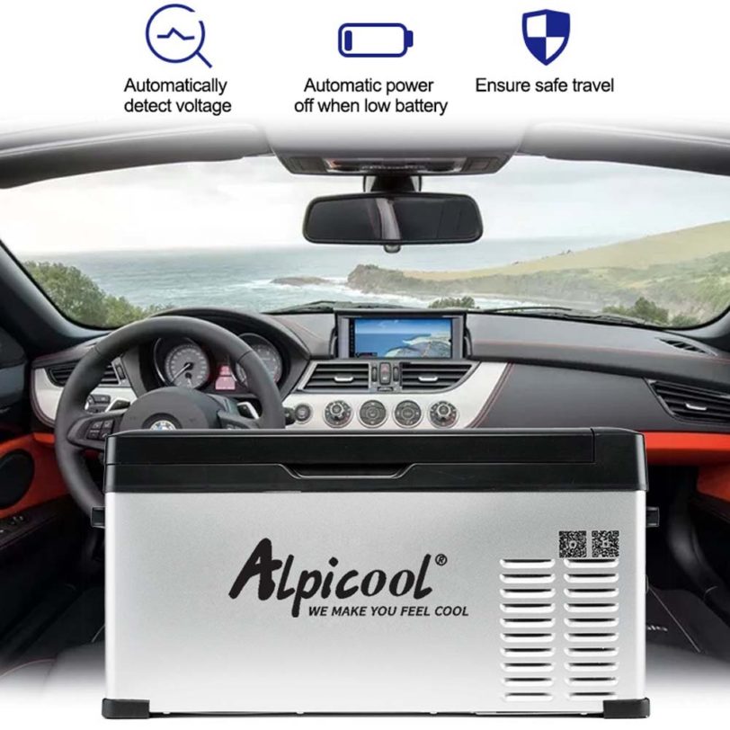 Alpicool 40L Mini Car Fridge Compressor Refrigerator 12V/24V 220V Car Home Use Refrigerator Freezer Cooler LEDs Panel Control - Image 2