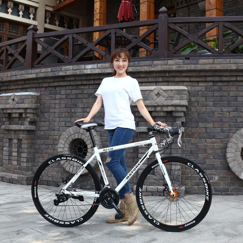 Aluminum Alloy Road Bike Racer 30/33 Speed Bend Twin Disc Brake Roadster 700C Variable Speed Student Bike - Image 2