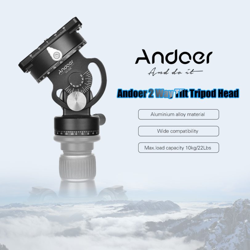 Andoer VH-10R tripod Head supports 360 pan and /-90 tilt movement Photography Head ballhead for tripod monopod for camera - Image 2