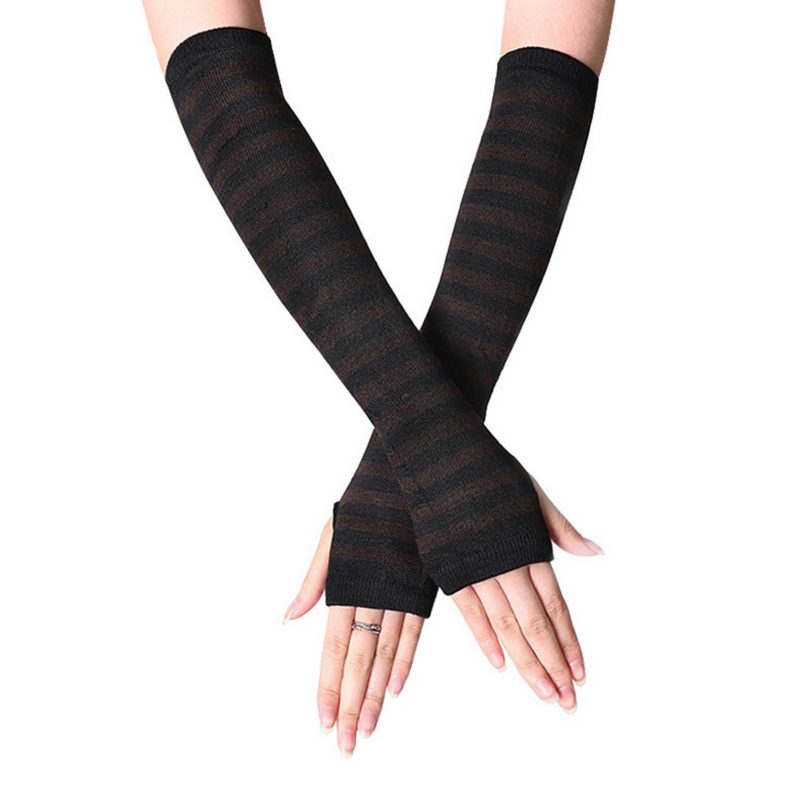 Anime Style Sun-Proof Gloves Cosplay Darkly Ninja Mitten Oversleeve for Women Fashion Sun Block Keep Warm Cuff Sports Arm Sleeve - Image 3