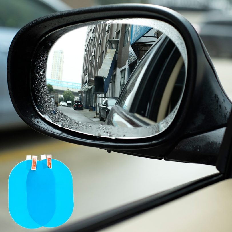 Anti Fog Car Sticker Car Mirror Window Clear Film Car Rearview Mirror Protective Film Waterproof 2 Pcs/Set - Image 6