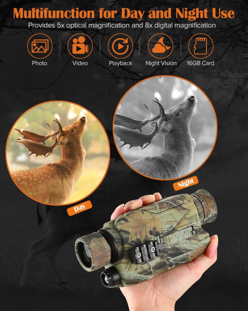 BOBLOV PJ2 Infrared Digital Night Vision Devices Binoculars 200Yards Telescope Zoom Optics Photos Video Recorder Hunting Camera - Image 2