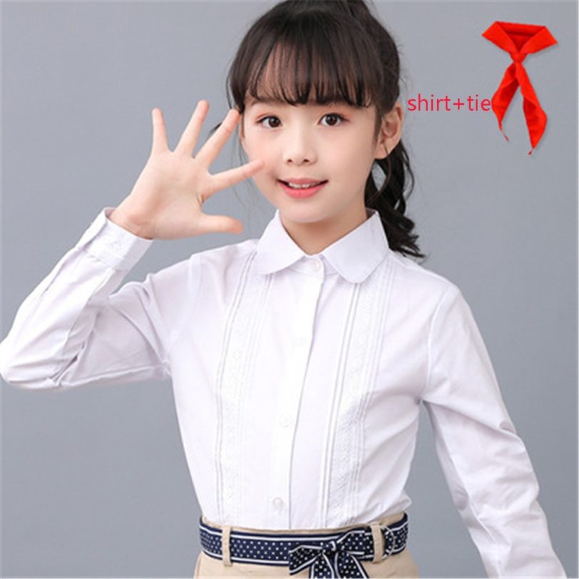 Baby Toddler Teenage Clothes School Uniform Boys Shirts White Long Sleeve Turn-down Collar Kids Shirt For Boys Children Tops - Image 3