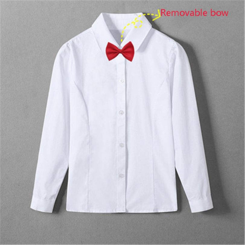 Baby Toddler Teenage Clothes School Uniform Boys Shirts White Long Sleeve Turn-down Collar Kids Shirt For Boys Children Tops - Image 6