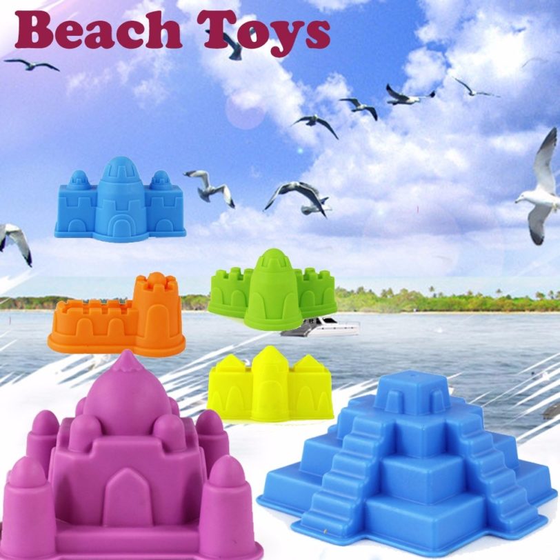 Beach bag 6Pcs Sand Sandbeach Castle Model Kids Beach Castle Water Tools Toys set for sand