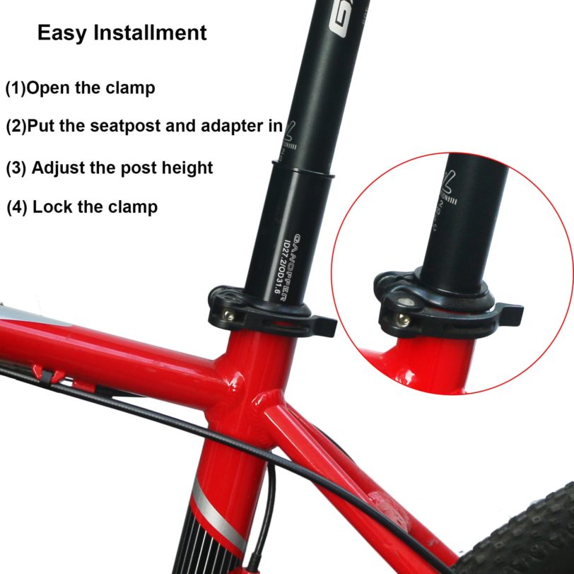 Bicycle Seatpost Shim Convert Bike Seat Post Bushing Tube Adapter 22.2/25.4 27.2 28.6 30 30.4 30.9 31.6 31.8 33.9 34.9 Reducer - Image 2