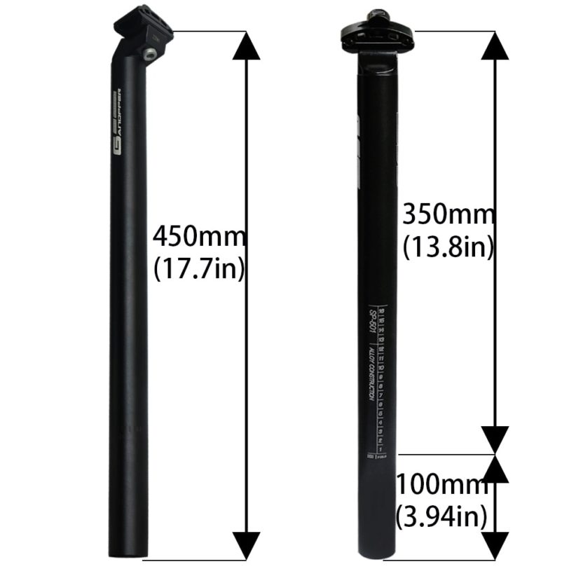 Bicycle seatpost 25.4 27.2 28.6 30.9 31.6 350/450mm Long fixed gear MTB Mountain Road Bike Extension Seat post Tube Saddle pole - Image 2