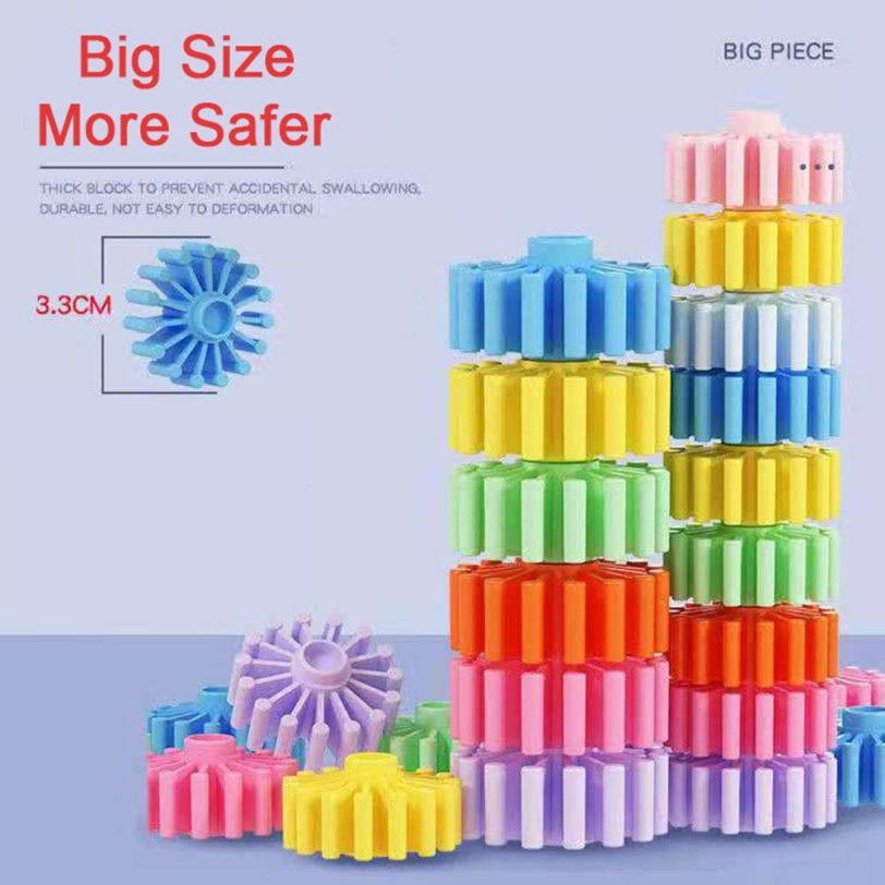 Big Size Gear Building Blocks for Kids Toys Colorful Bulk Bricks DIY Construction Toy Model Figures Educational Children Gifts - Image 5