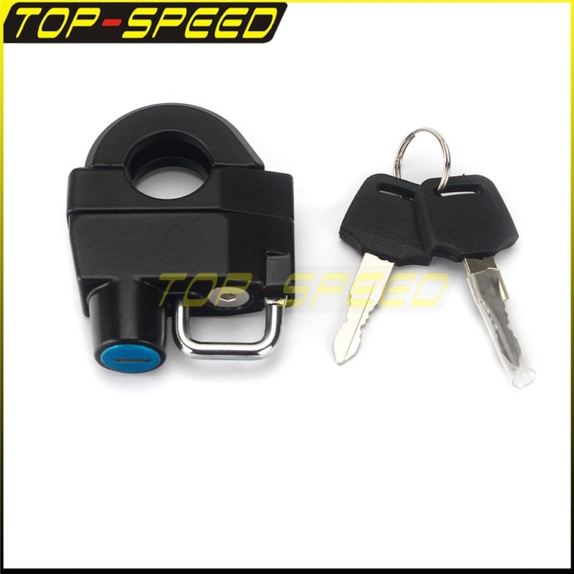 Black Motorcycle Anti-theft Helmet Security Lock Universal Fit For Harley Honda Suzuki Kawasaki 25mm Handlebar/Frame Tube - Image 2