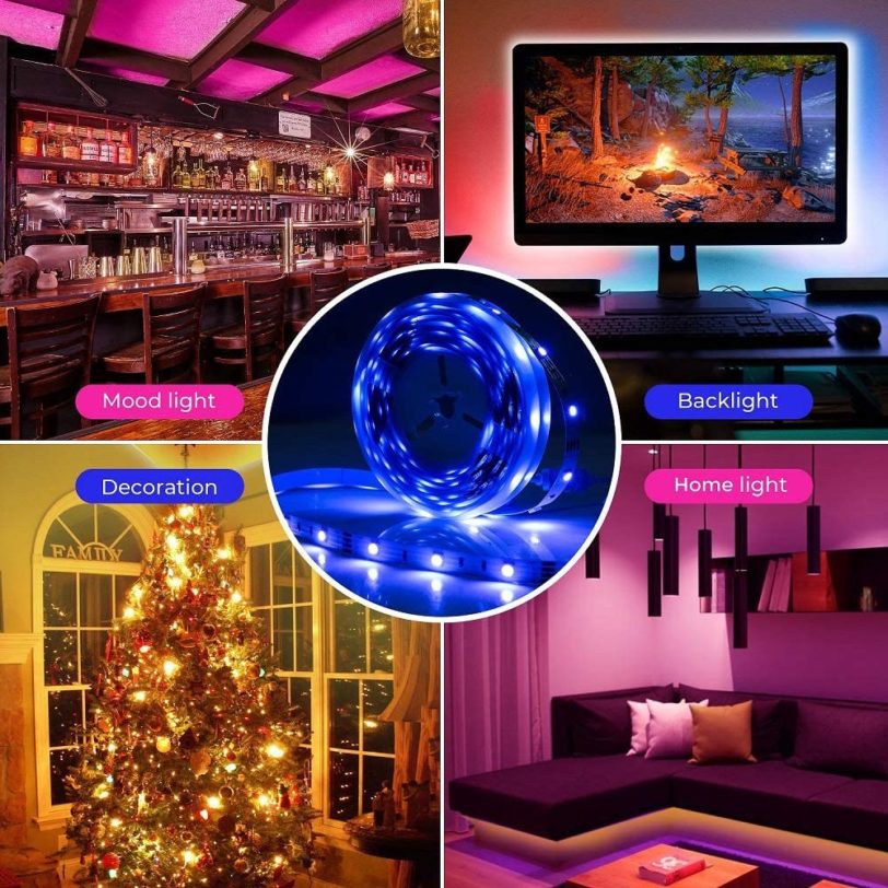 Bluetooth LED Strip Lights 1-20M RGB 5050 SMD NON Waterproof Flexible Tape Ribbon Diode DC 5V USB BackLight Holiday Lighting - Image 2