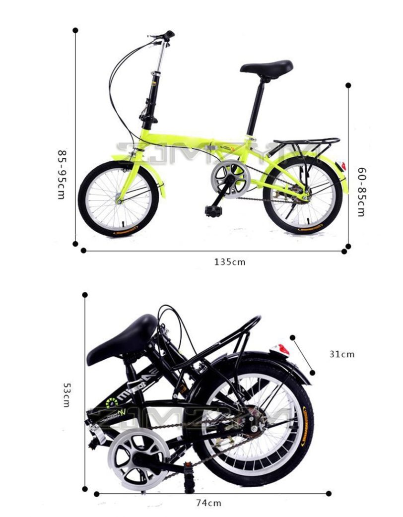 Brand New Folding Bicycle 16 for Girl Women Portable Bike Outdoor Subway Transit Vehicles Child Student