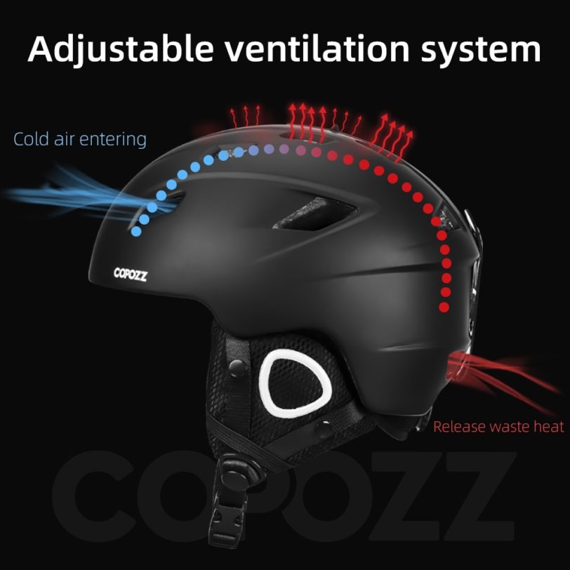 COPOZZ 2021 Light Ski Helmet with Safety Certificate Integrally-Molded Snowboard Helmet Cycling Skiing Snow Men Women Child Kids - Image 2