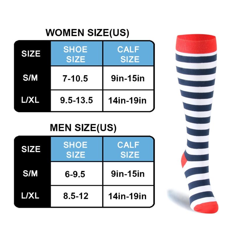 Calcetines Compresivos Sports 5 Pairs Per Set Compression Running Cycling Sport Sock Striped Compression Sock Girl Sport Sock - Image 2