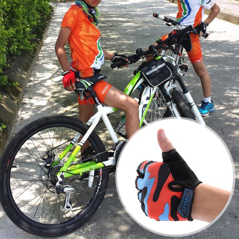 Camouflage Children s Riding Half Finger Gloves For Cycling Skating Exercise Protect The Hand From Injury