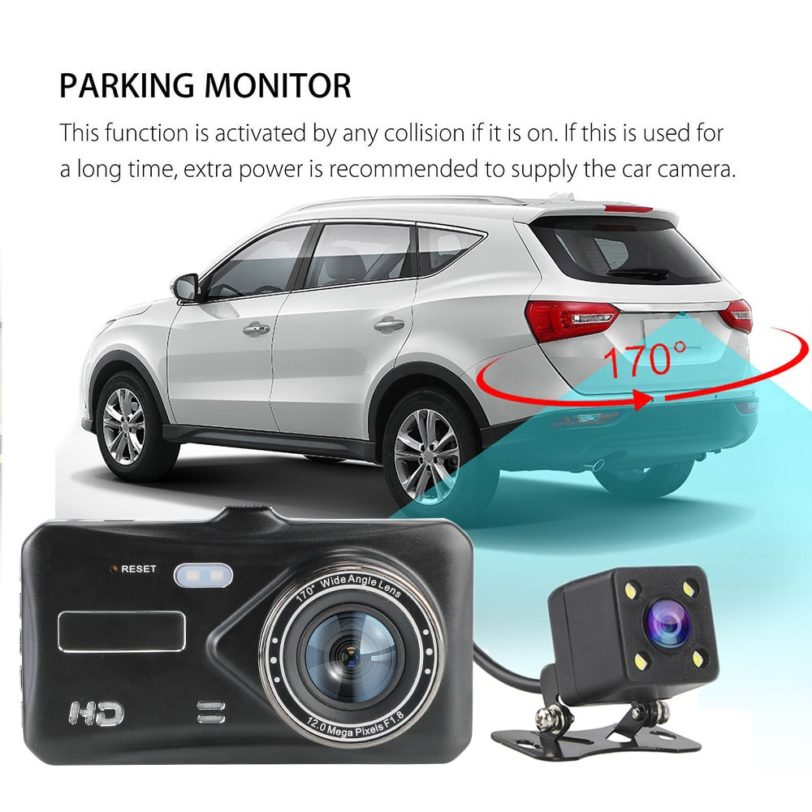 Car Video Recorder Dashcam DVR 4" HD 1080P Dash Cam G-sensor WDR Touch Screen Dual Lens Camera Auto Accessories - Image 6