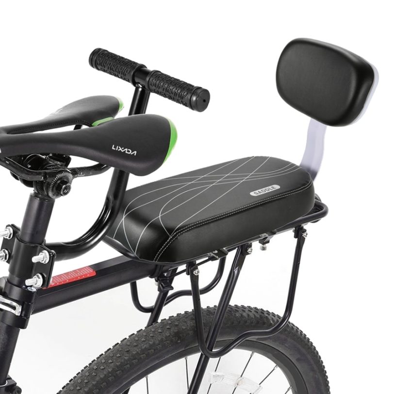 Child Bicycle Back Seat Bike Rear Kid Seat Back Saddle Cycle Accessories Bike Safety Seat Kid Saddle with Foot Pedals Bike Seat - Image 9