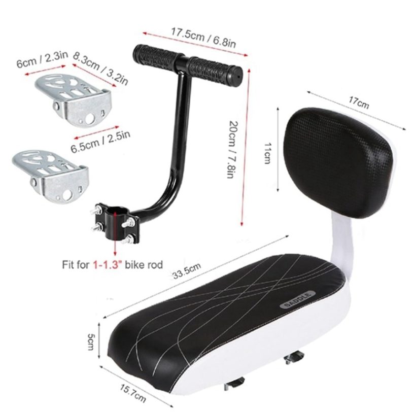 Child Bicycle Back Seat Bike Rear Kid Seat Back Saddle Cycle Accessories Bike Safety Seat Kid Saddle with Foot Pedals Bike Seat - Image 2