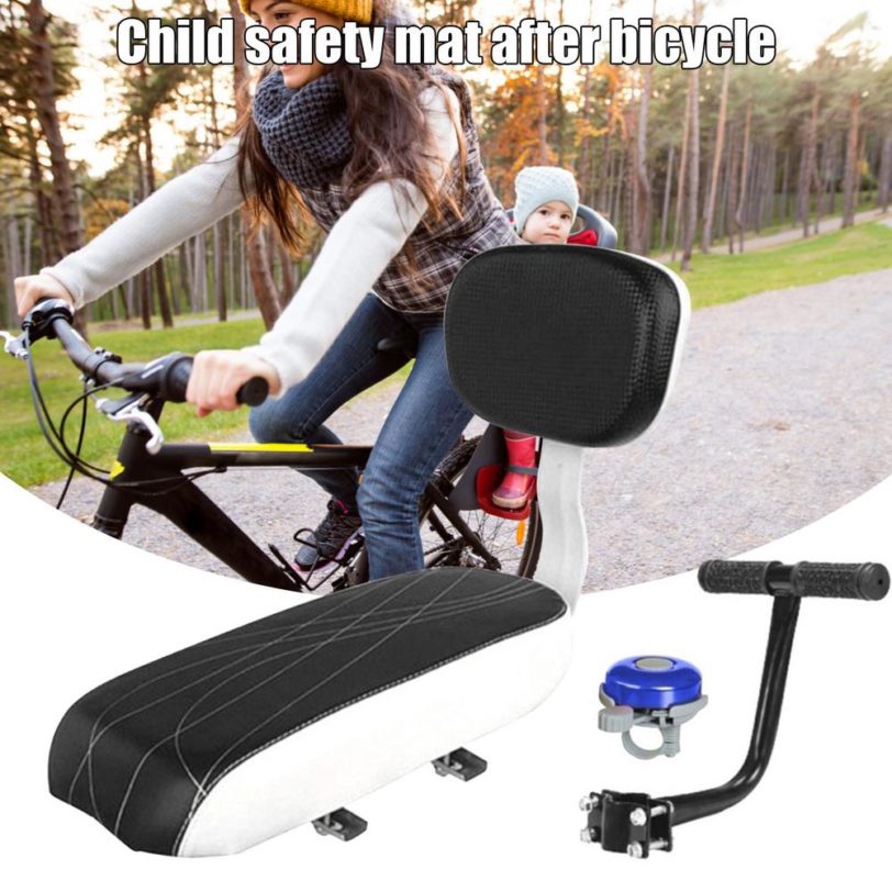 Children Bike Rear Seat Kit Bike Rack Rest Cushion With Armrest Cycling Rear Back Seat Saddle Cycle Accessories For Kids Safety - Image 2