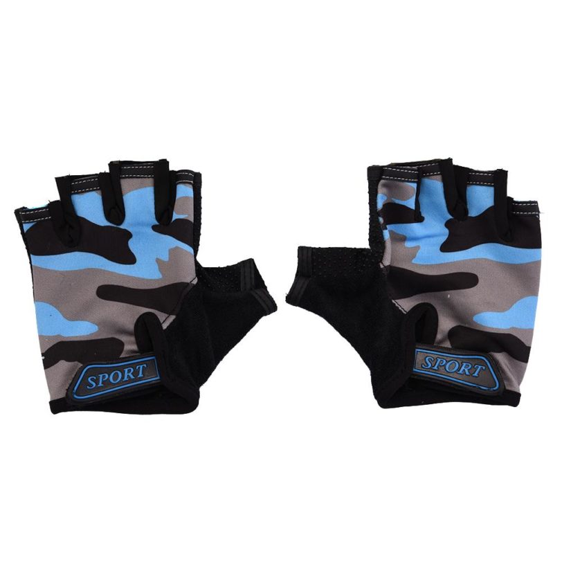 Children Gloves Kids Half Finger Riding Cycling Running Gloves Boy Girl Outdoor Sports Breathable Anti-slip Sports Gloves - Image 2