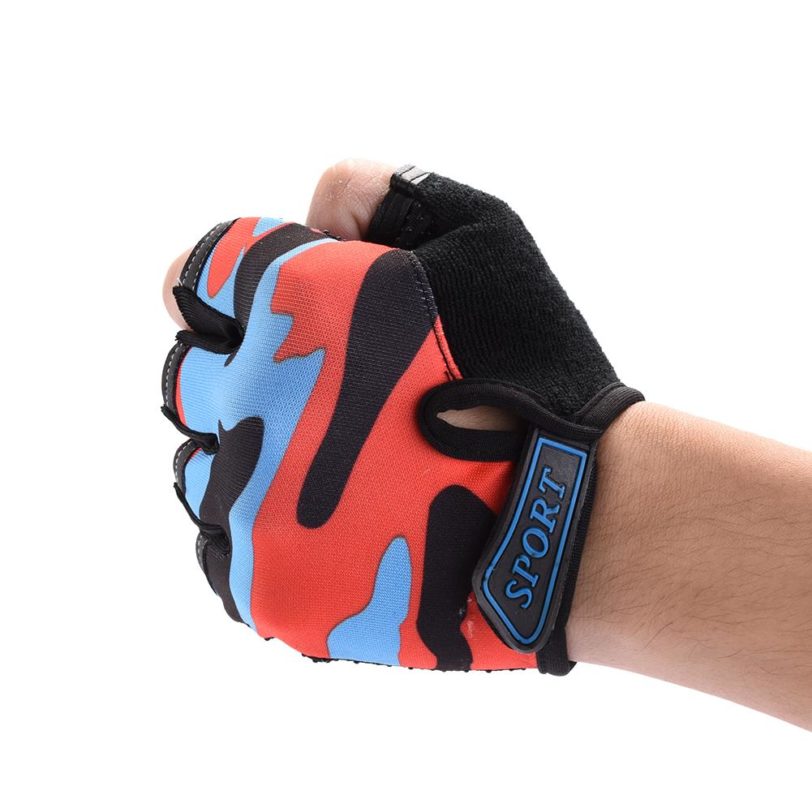 Children Gloves Kids Half Finger Riding Cycling Running Gloves Boy Girl Outdoor Sports Breathable Anti-slip Sports Gloves - Image 5